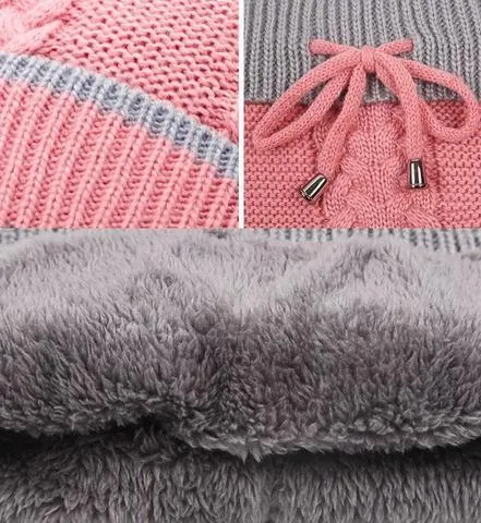 3PCS Women Winter Scarf Set