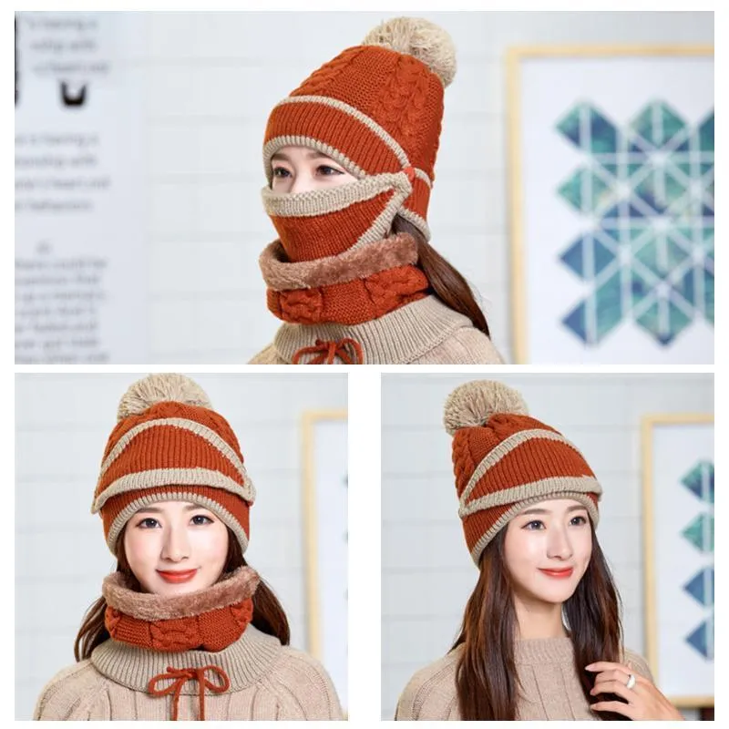 3PCS Women Winter Scarf Set