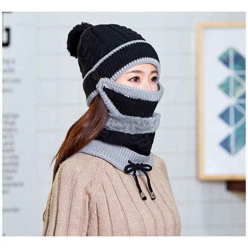 3PCS Women Winter Scarf Set
