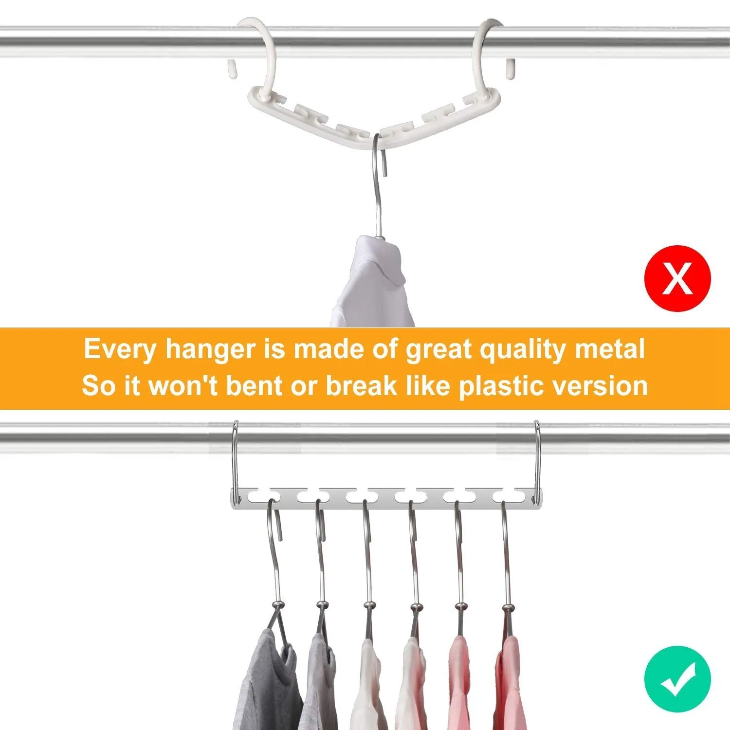 6-Pieces: Space Saving Clothes Hanger