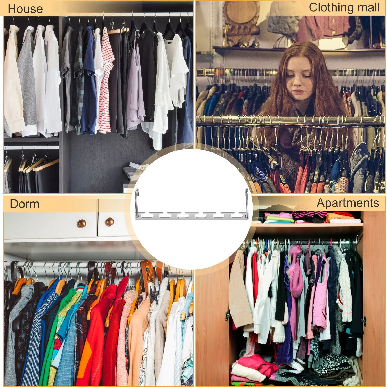 6-Pieces: Space Saving Clothes Hanger