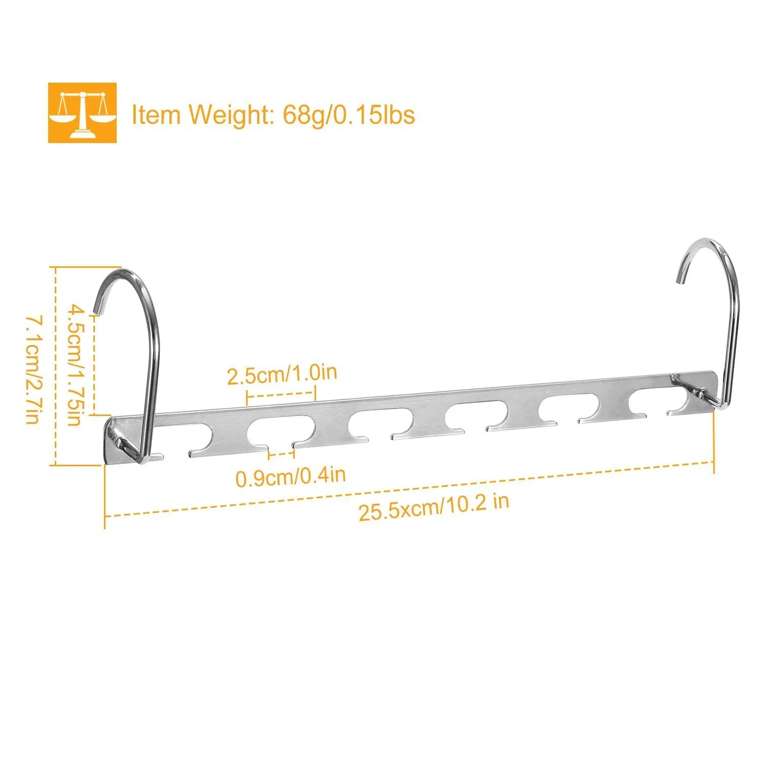 6-Pieces: Space Saving Clothes Hanger