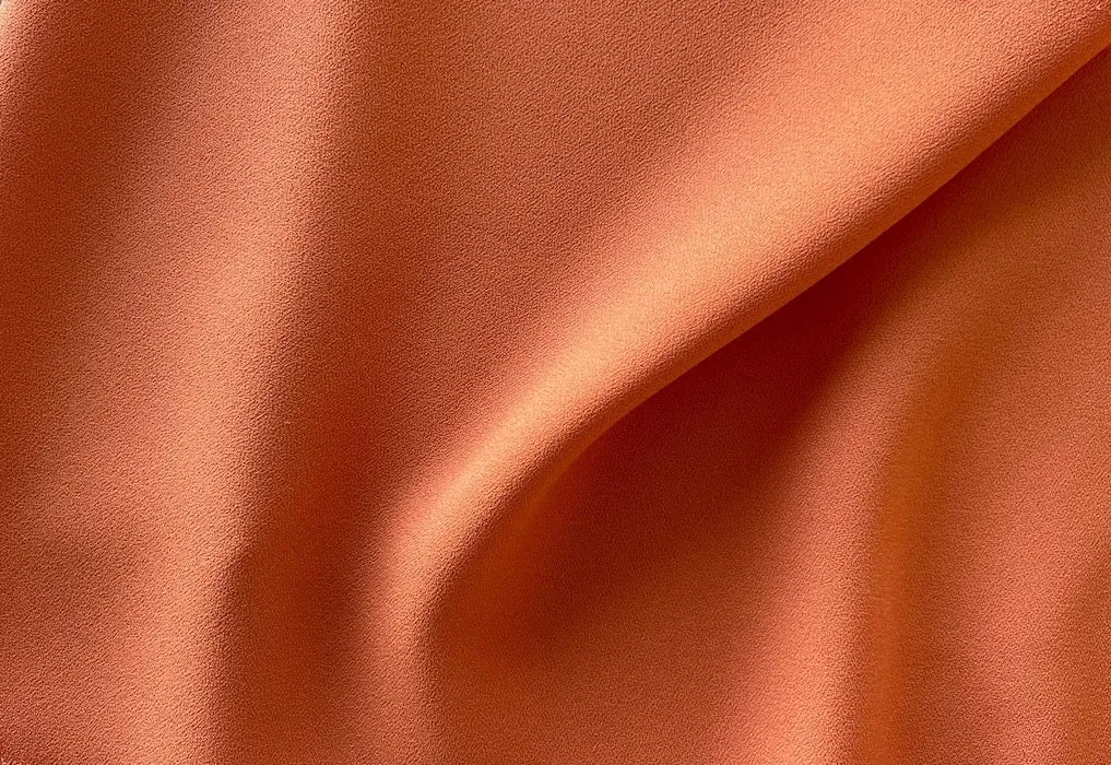 Alberta Ferretti Matte Peach Melba Acetate Crepe (Made in Italy)