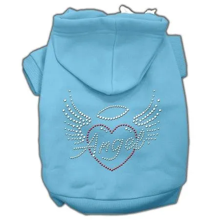 Angel Heart Rhinestone Hoodies Baby Blue XXXL(20)