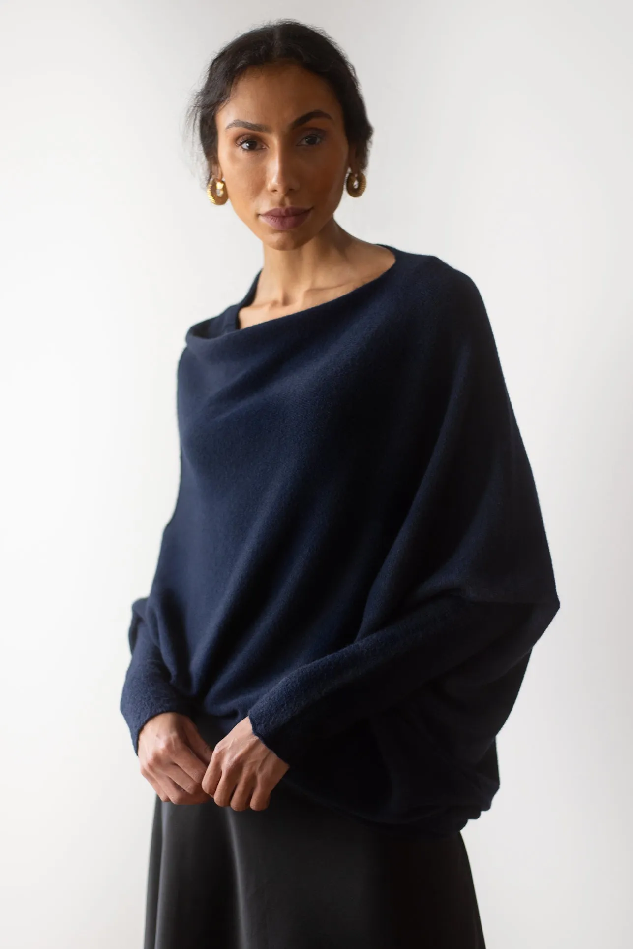 Asymmetric Draped | Navy