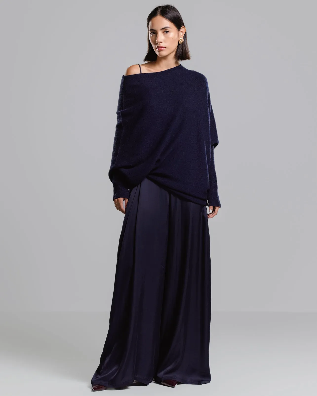 Asymmetric Draped | Navy