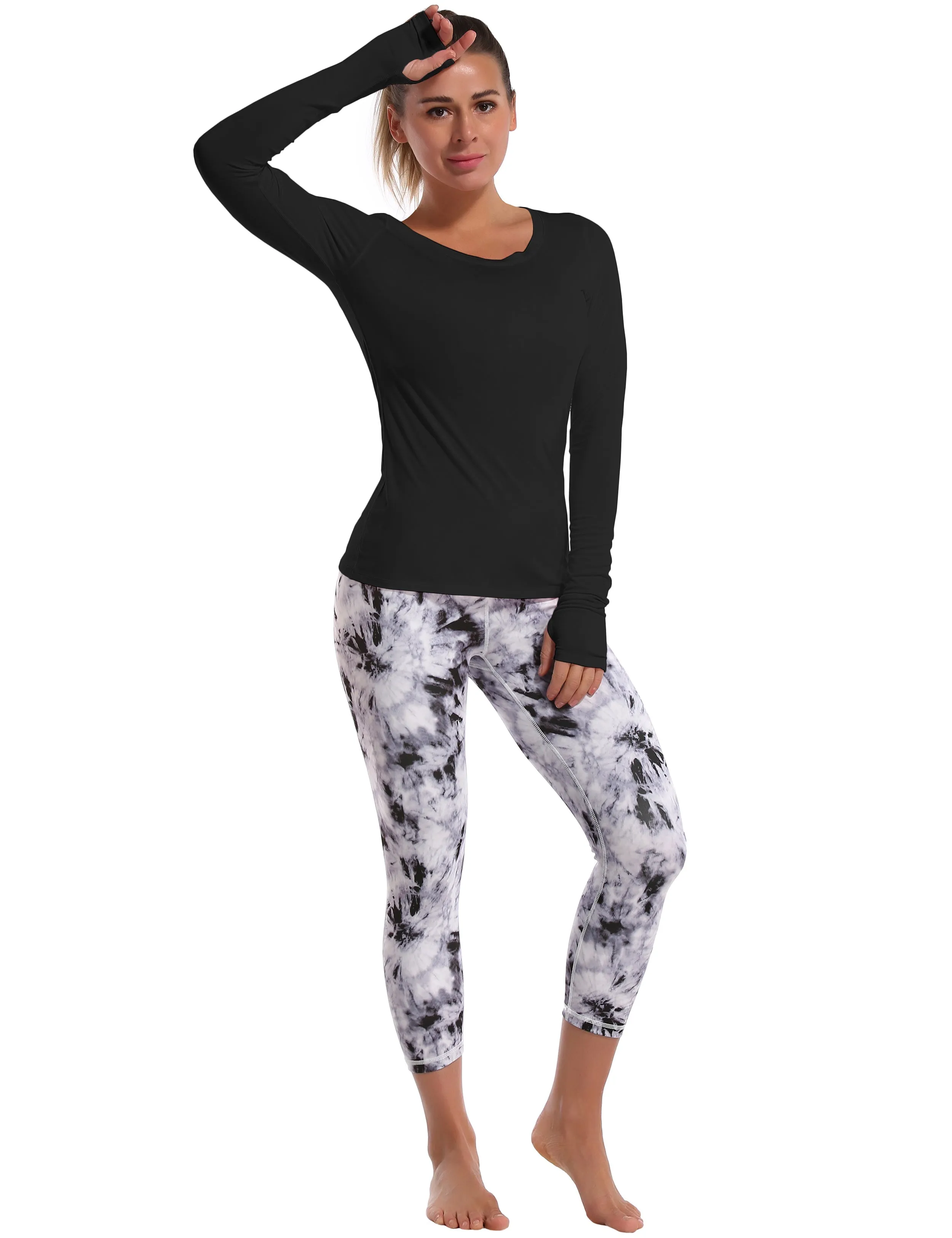 Athlete Long Sleeve Tops black_Biking