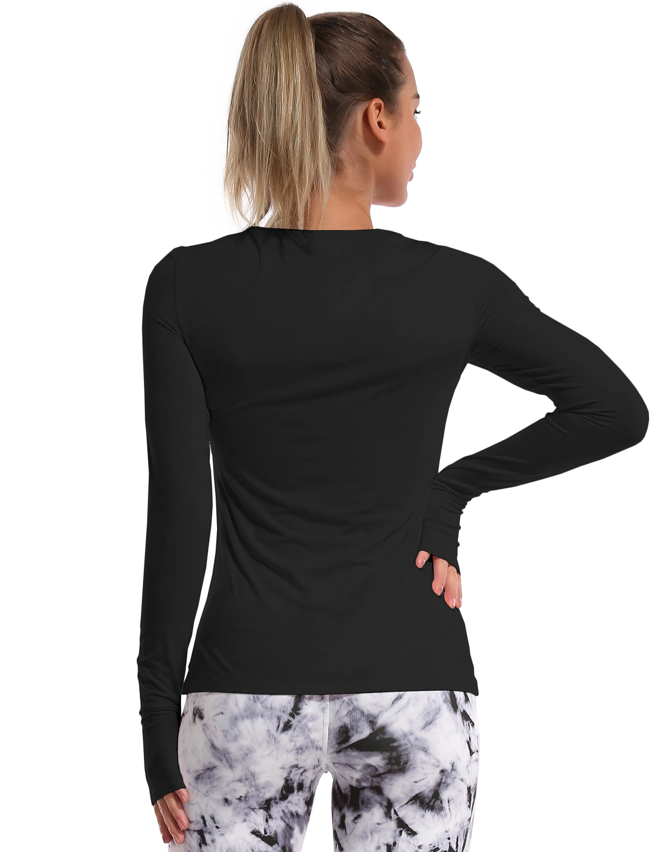 Athlete Long Sleeve Tops black_Biking