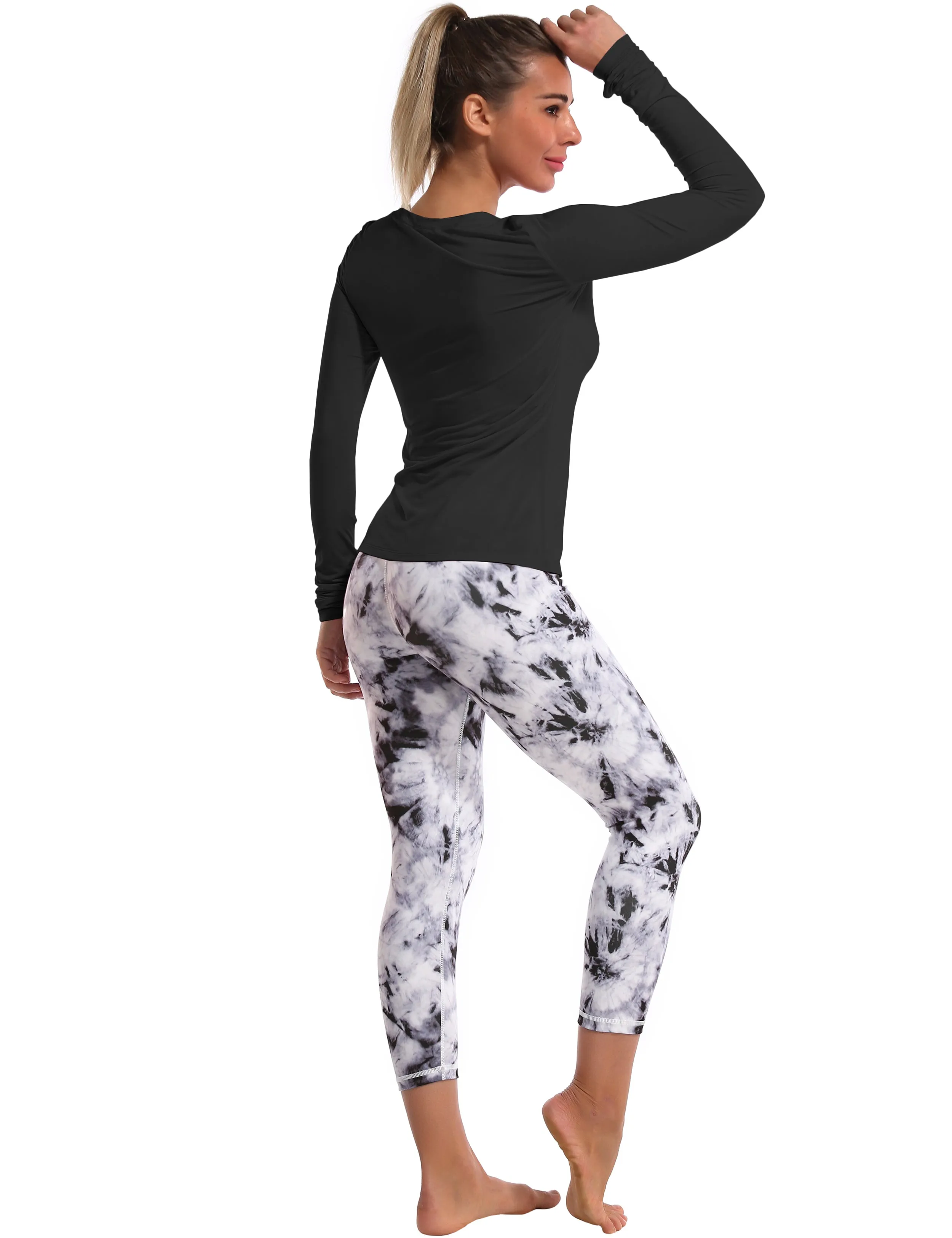 Athlete Long Sleeve Tops black_Biking