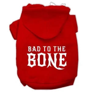Bad to the Bone Dog Pet Hoodies Red Size XL (16)