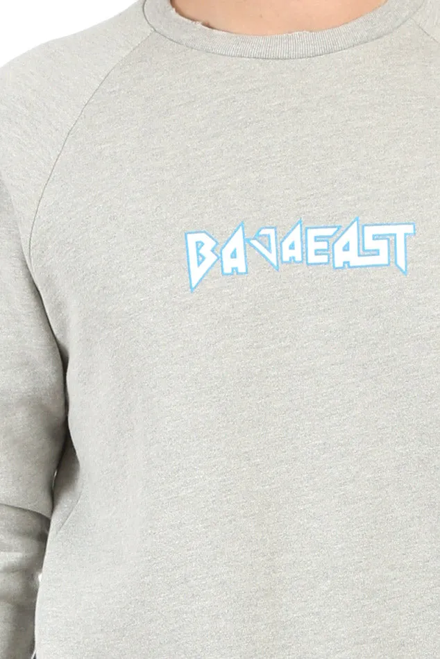 Baja East Metal Fleece Raglan Crew