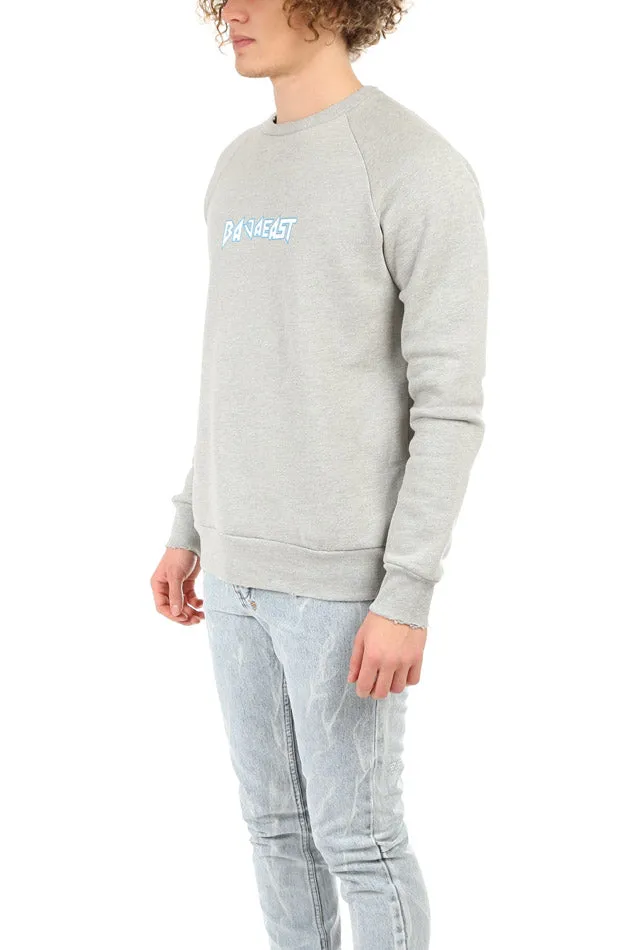 Baja East Metal Fleece Raglan Crew