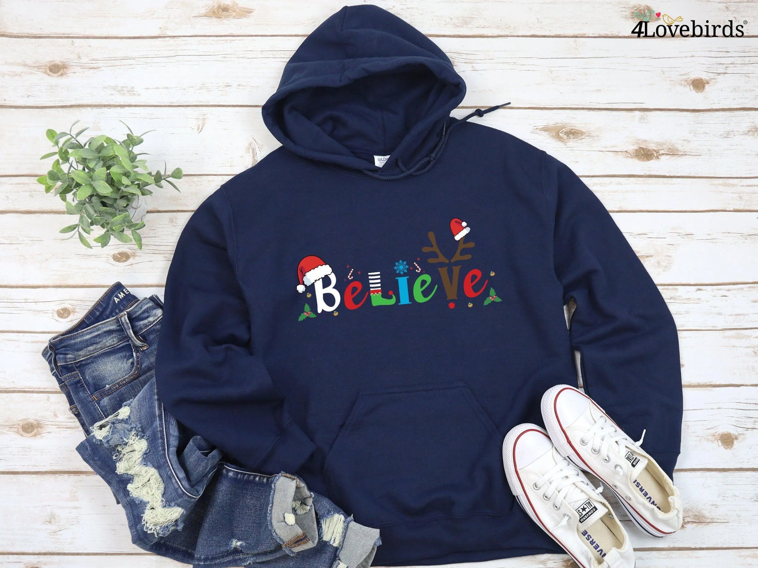 Believe Christmas Hoodie, Christmas Shirt, Christmas Family Shirt,Believe Shirt,Christmas Gift, Holiday Gift,Christmas Shirt,Matching Shirt