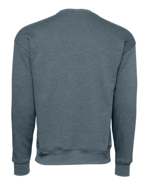 BELLA   CANVAS Sponge Fleece Drop Shoulder Crewneck Sweatshirt 3945 Heather Sand Dune