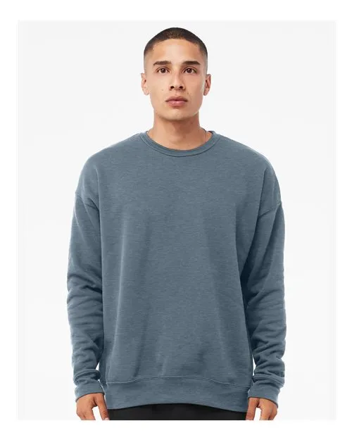 BELLA   CANVAS Sponge Fleece Drop Shoulder Crewneck Sweatshirt 3945 Heather Sand Dune