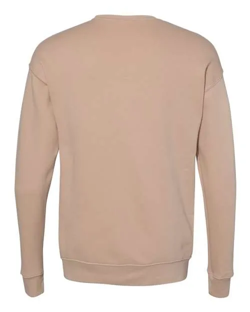BELLA   CANVAS Sponge Fleece Drop Shoulder Crewneck Sweatshirt 3945 Heather Sand Dune
