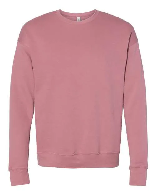 BELLA   CANVAS Sponge Fleece Drop Shoulder Crewneck Sweatshirt 3945 Mauve