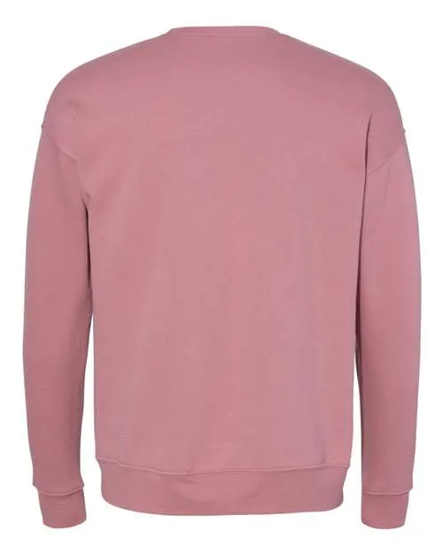 BELLA   CANVAS Sponge Fleece Drop Shoulder Crewneck Sweatshirt 3945 Mauve