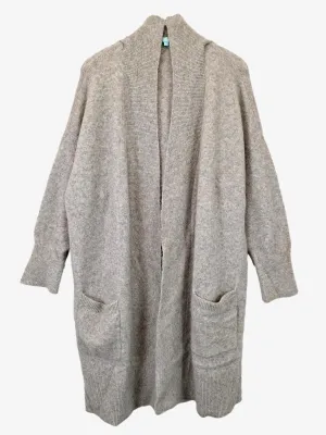 Blue Illusion Soft Wool Blend Long Line Cardigan Size 20