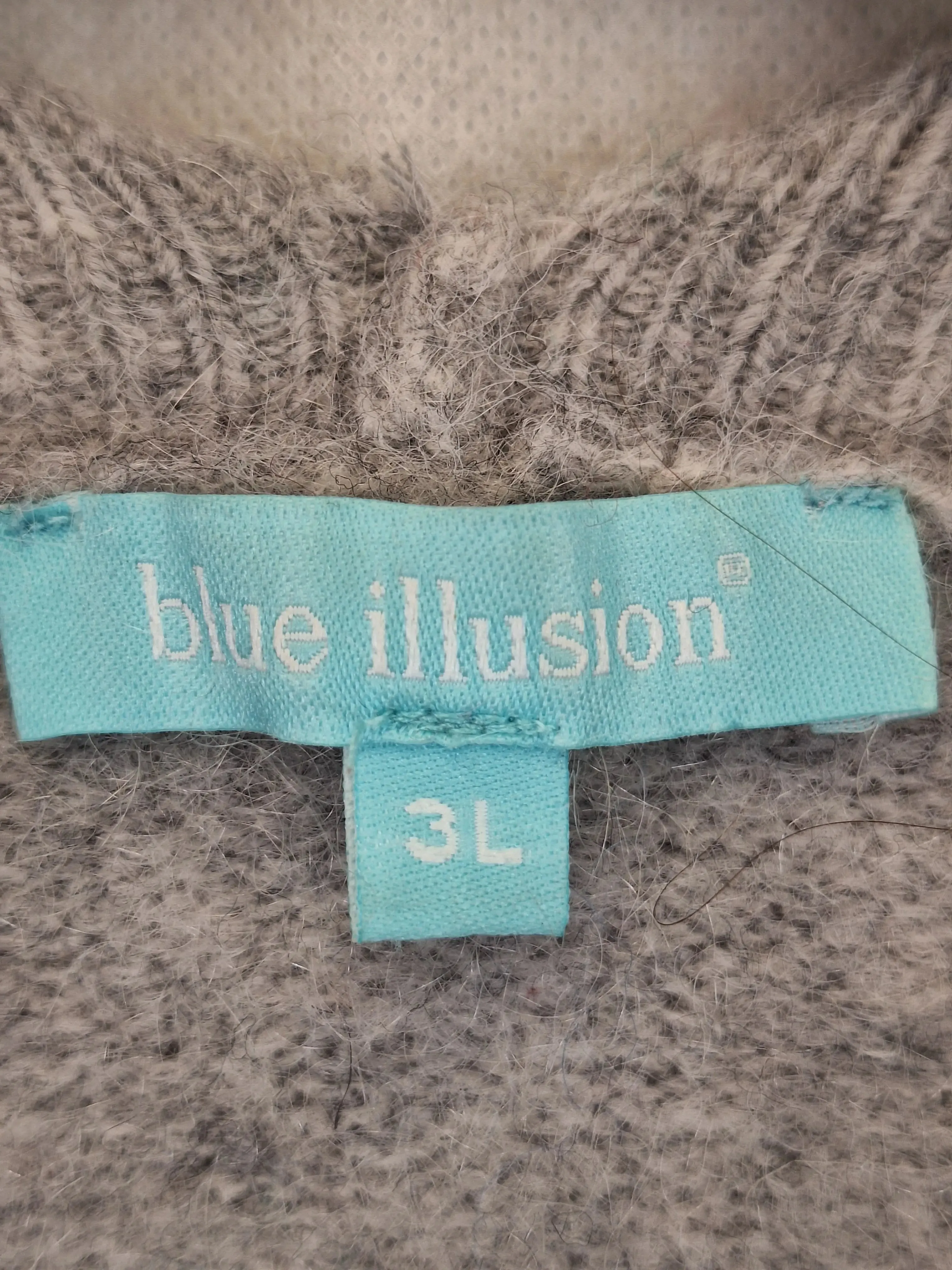 Blue Illusion Soft Wool Blend Long Line Cardigan Size 20