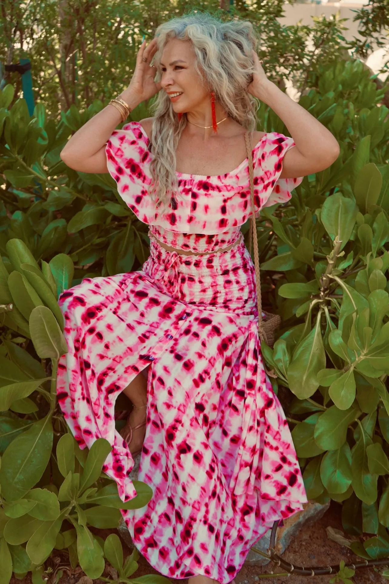 Butterfly skirt/dress - Magenta Tie Dye