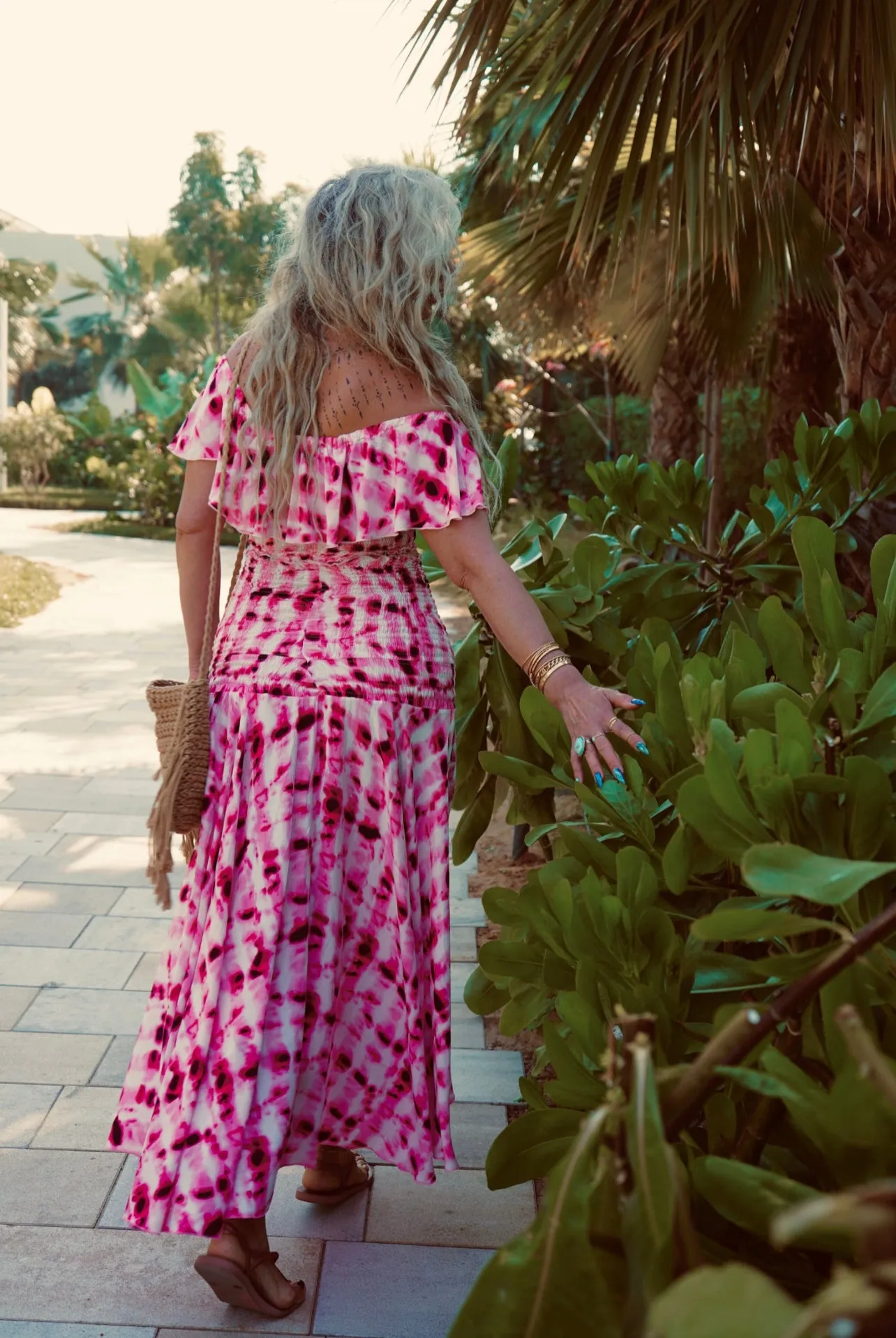 Butterfly skirt/dress - Magenta Tie Dye