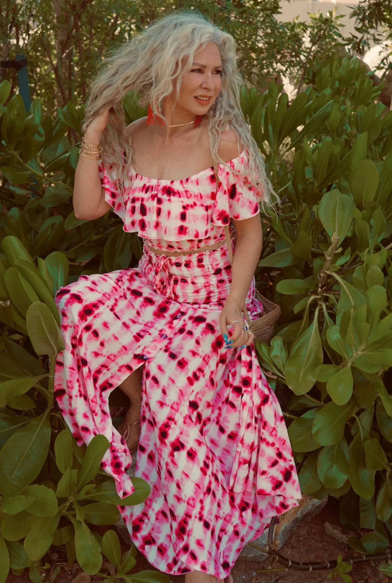 Butterfly skirt/dress - Magenta Tie Dye