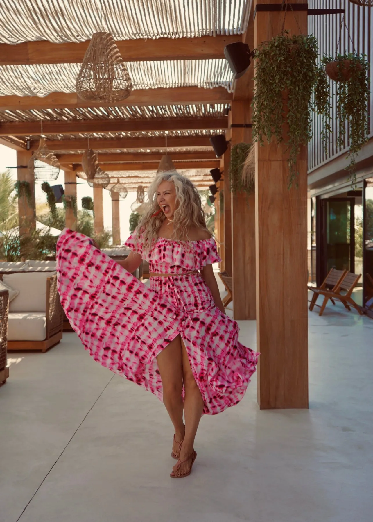 Butterfly skirt/dress - Magenta Tie Dye