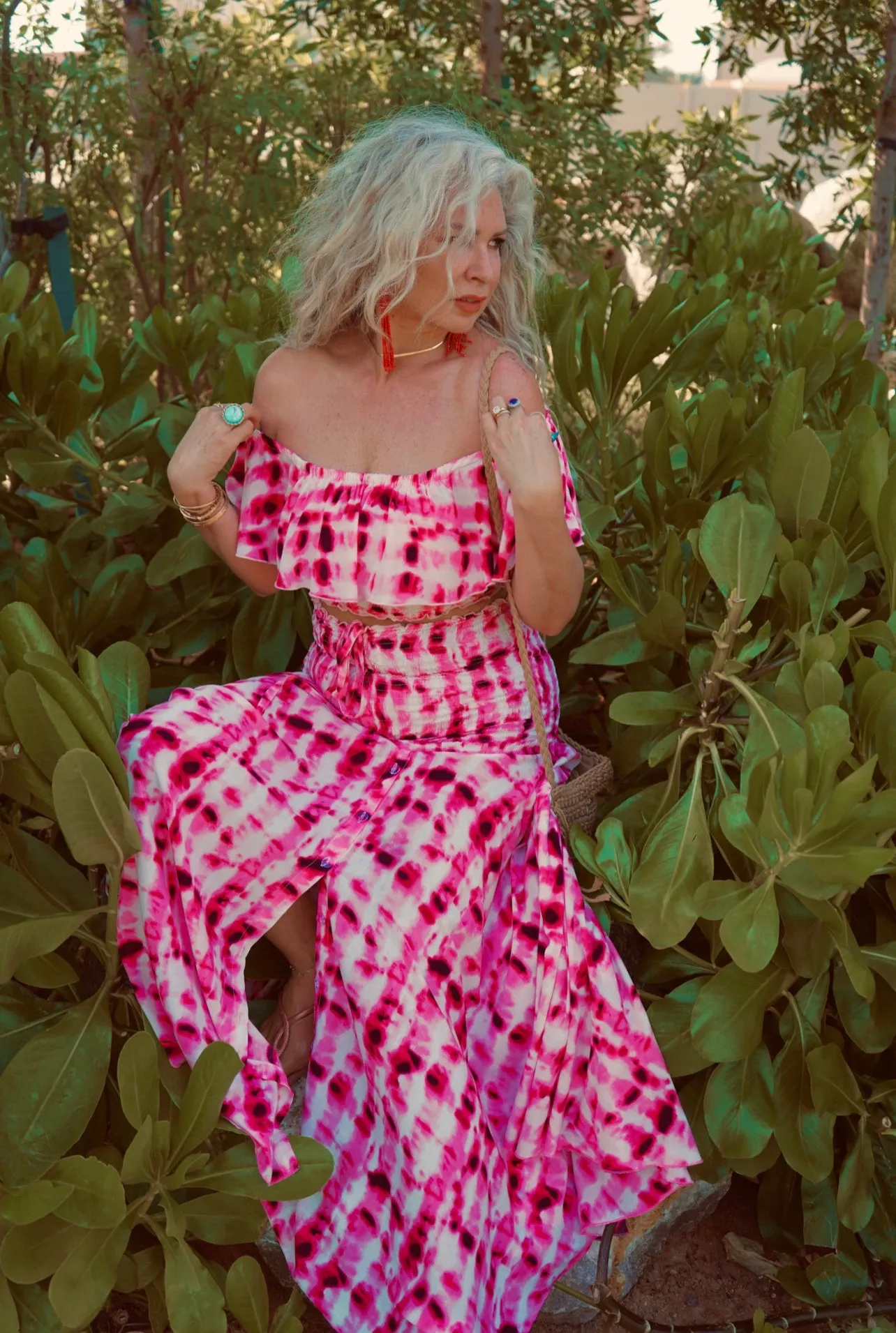 Butterfly skirt/dress - Magenta Tie Dye