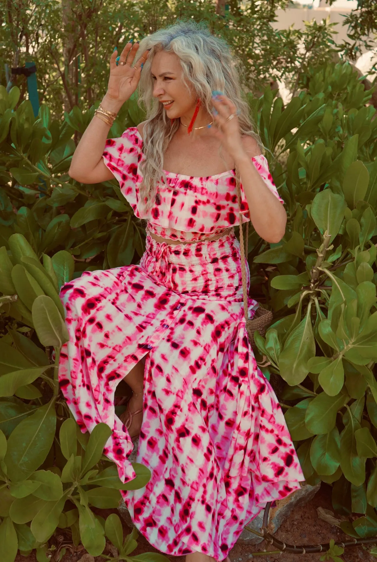 Butterfly skirt/dress - Magenta Tie Dye