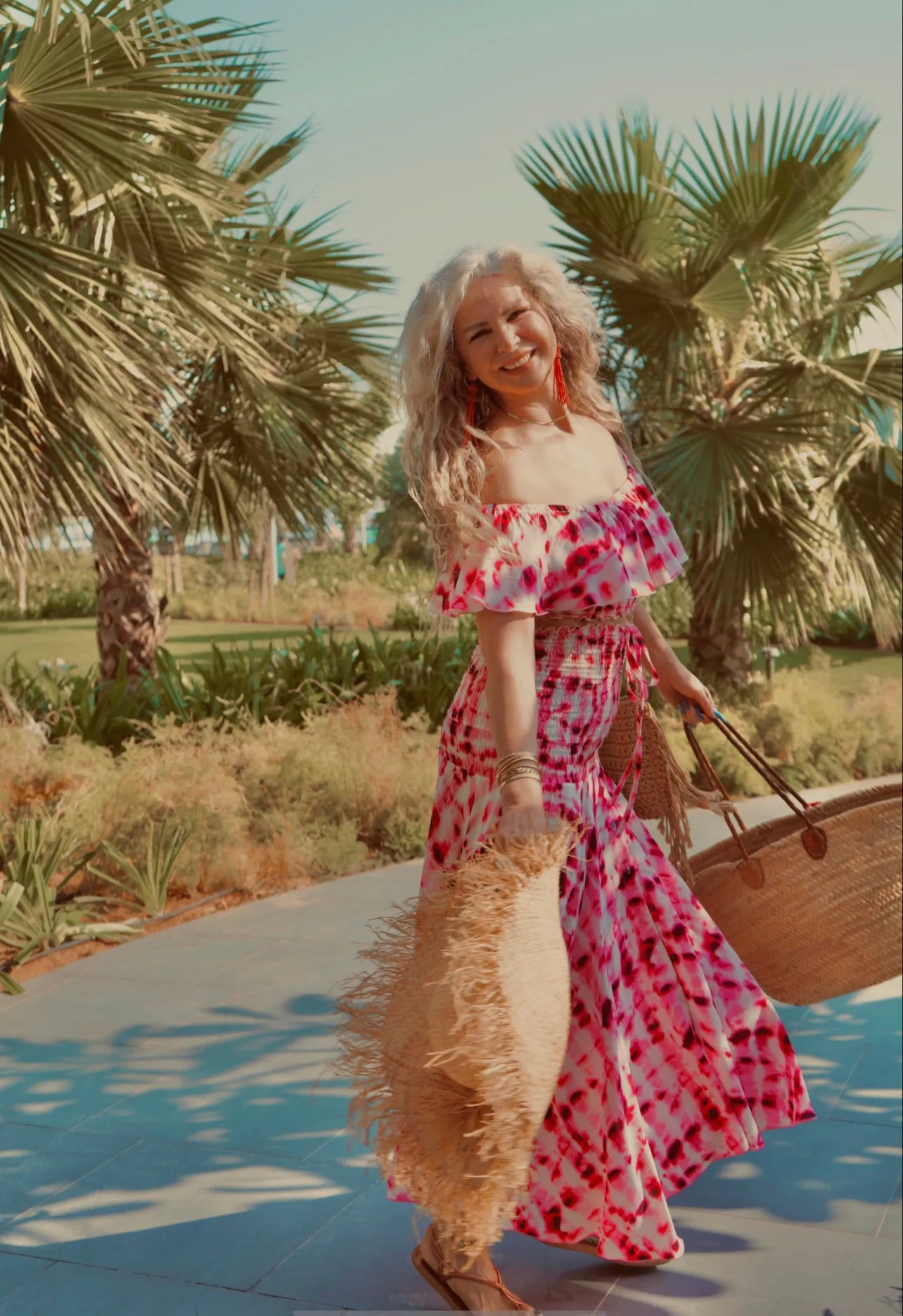 Butterfly skirt/dress - Magenta Tie Dye