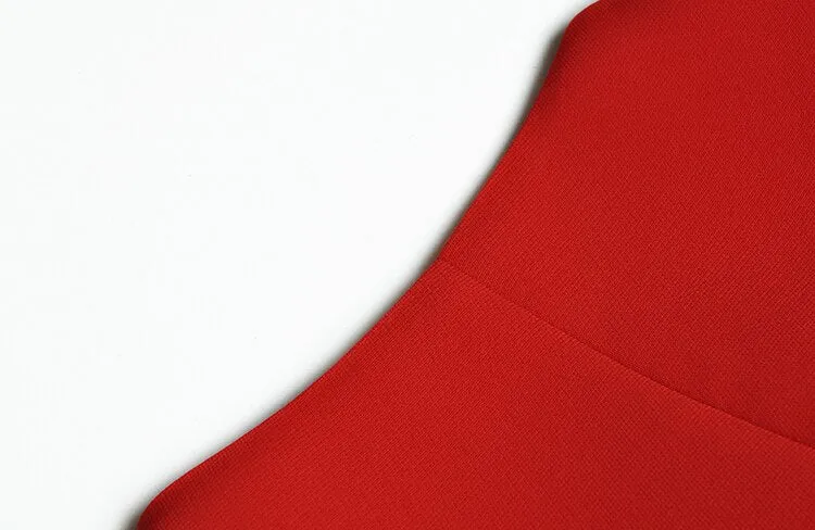 Cosetto Bow O-Neck Long Sleeve Single Breasted Vintage Red OverCoat