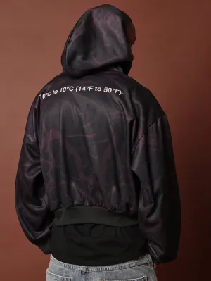 Crop Printed Overhead Hoodie