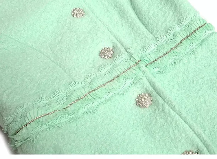 Crystal Single-Breasted Coat