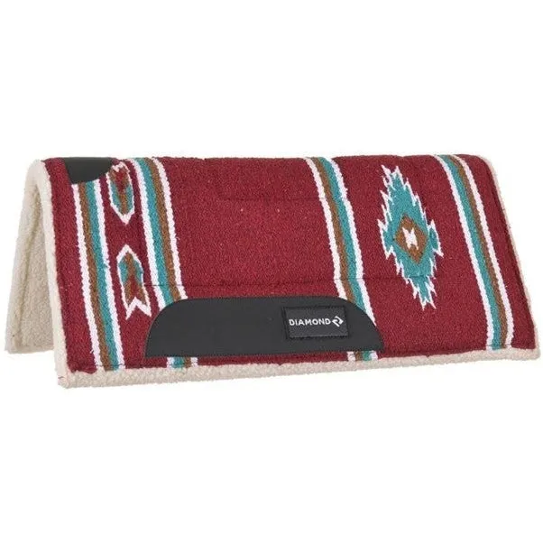 Diamond R Fleece Pony Pad-Red