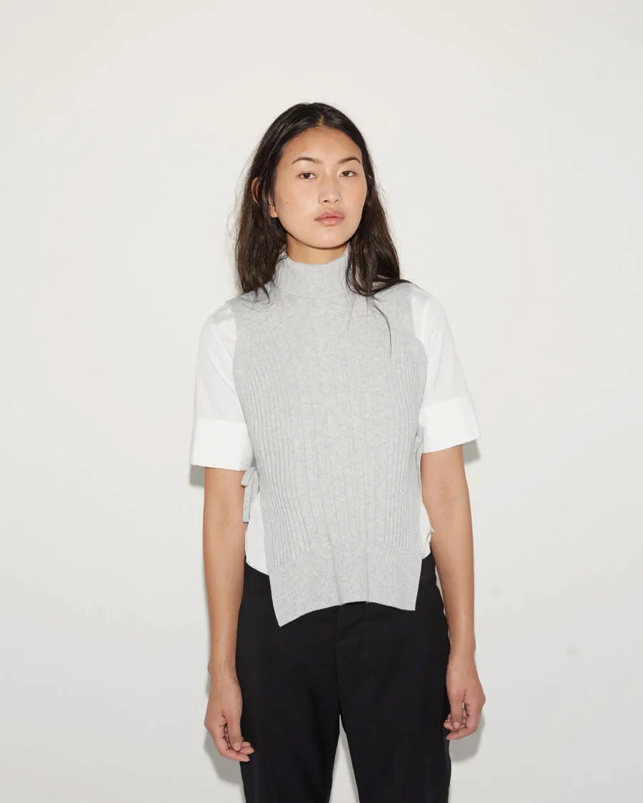 Felted Sleeveless Turtleneck