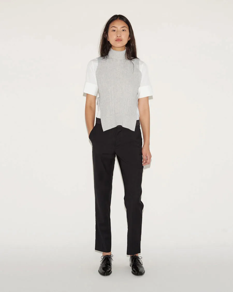 Felted Sleeveless Turtleneck