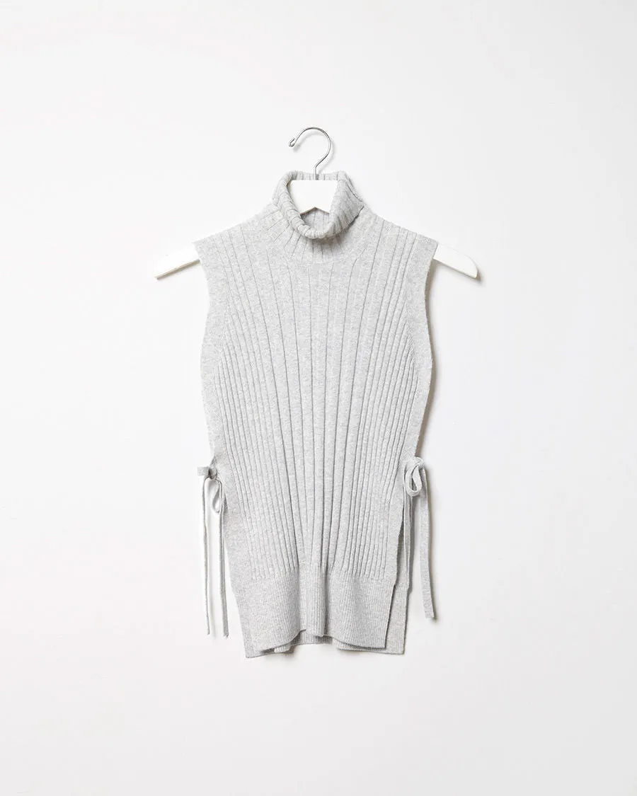 Felted Sleeveless Turtleneck