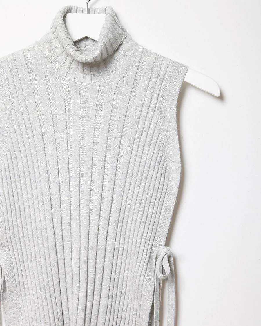 Felted Sleeveless Turtleneck