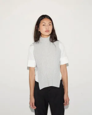 Felted Sleeveless Turtleneck