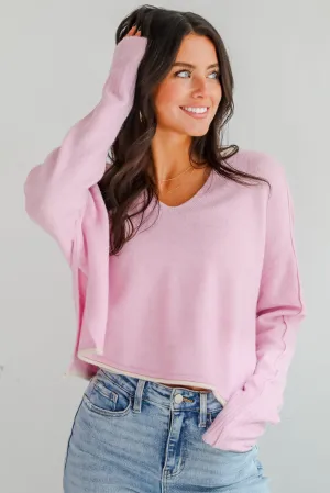 FINAL SALE - Absolutely Snuggly Light Pink Sweater