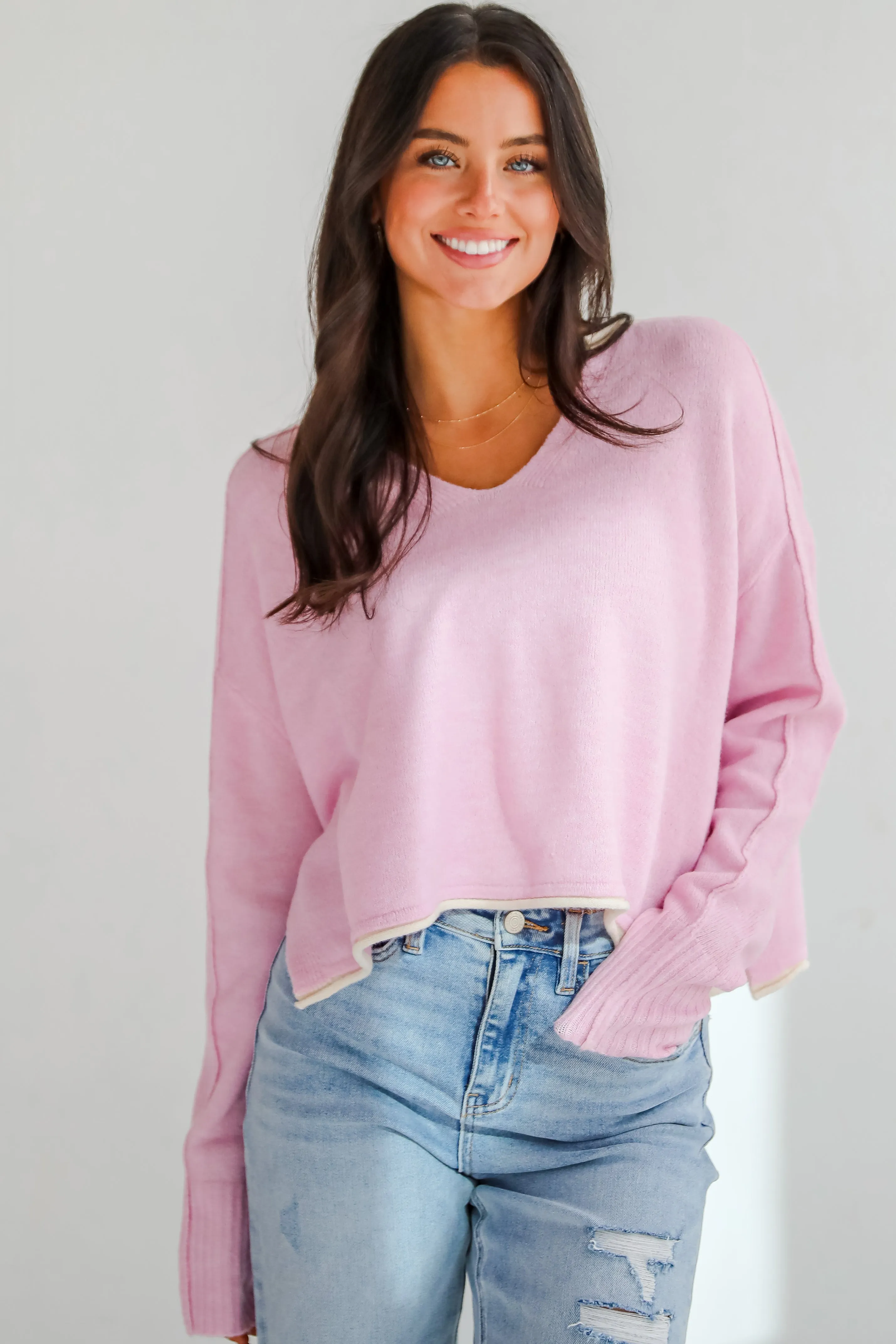 FINAL SALE - Absolutely Snuggly Light Pink Sweater