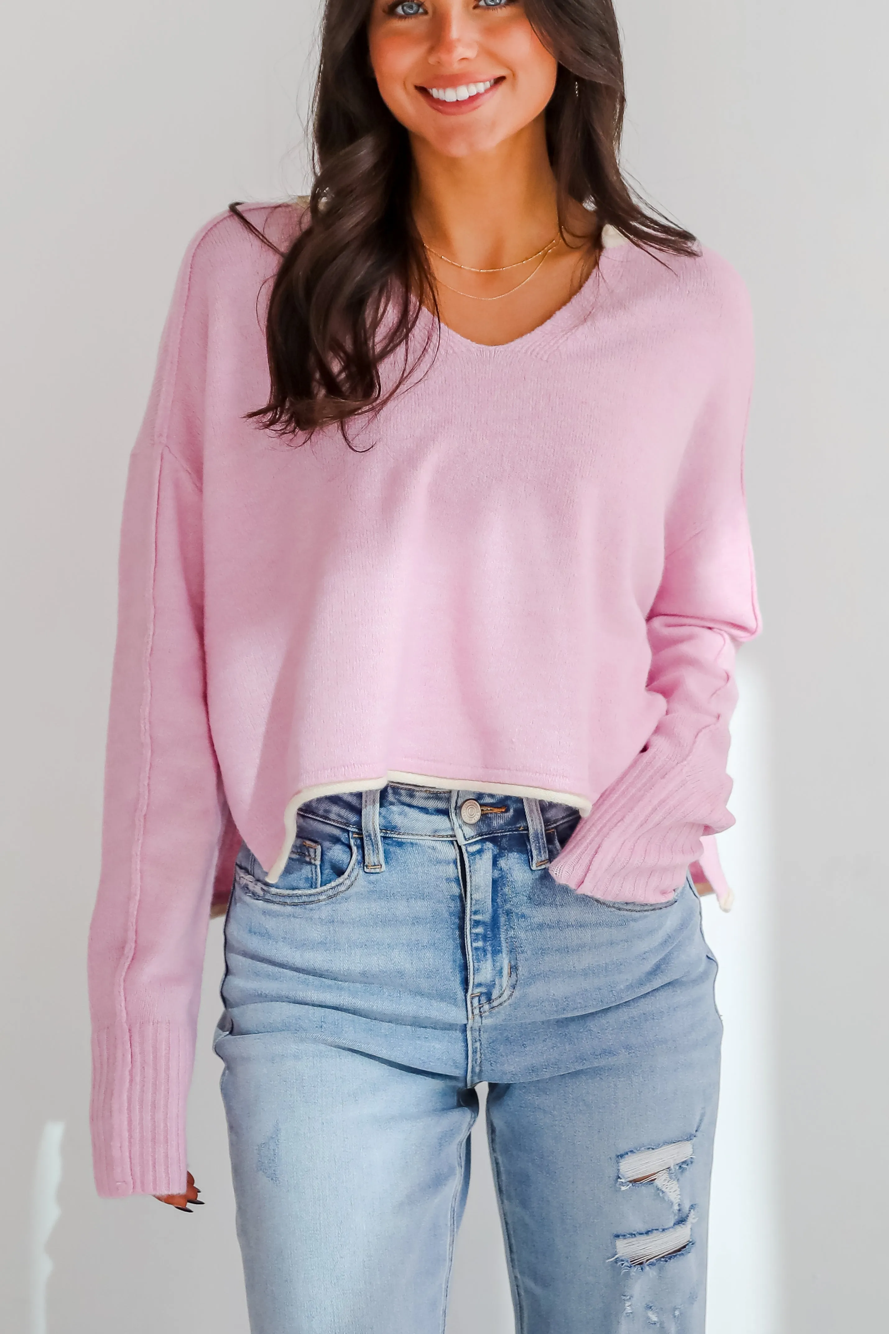 FINAL SALE - Absolutely Snuggly Light Pink Sweater