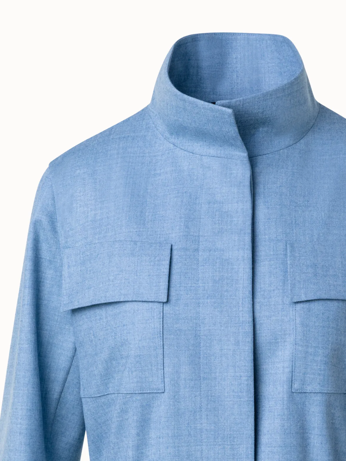 Flannel Jacket in Stretch Wool