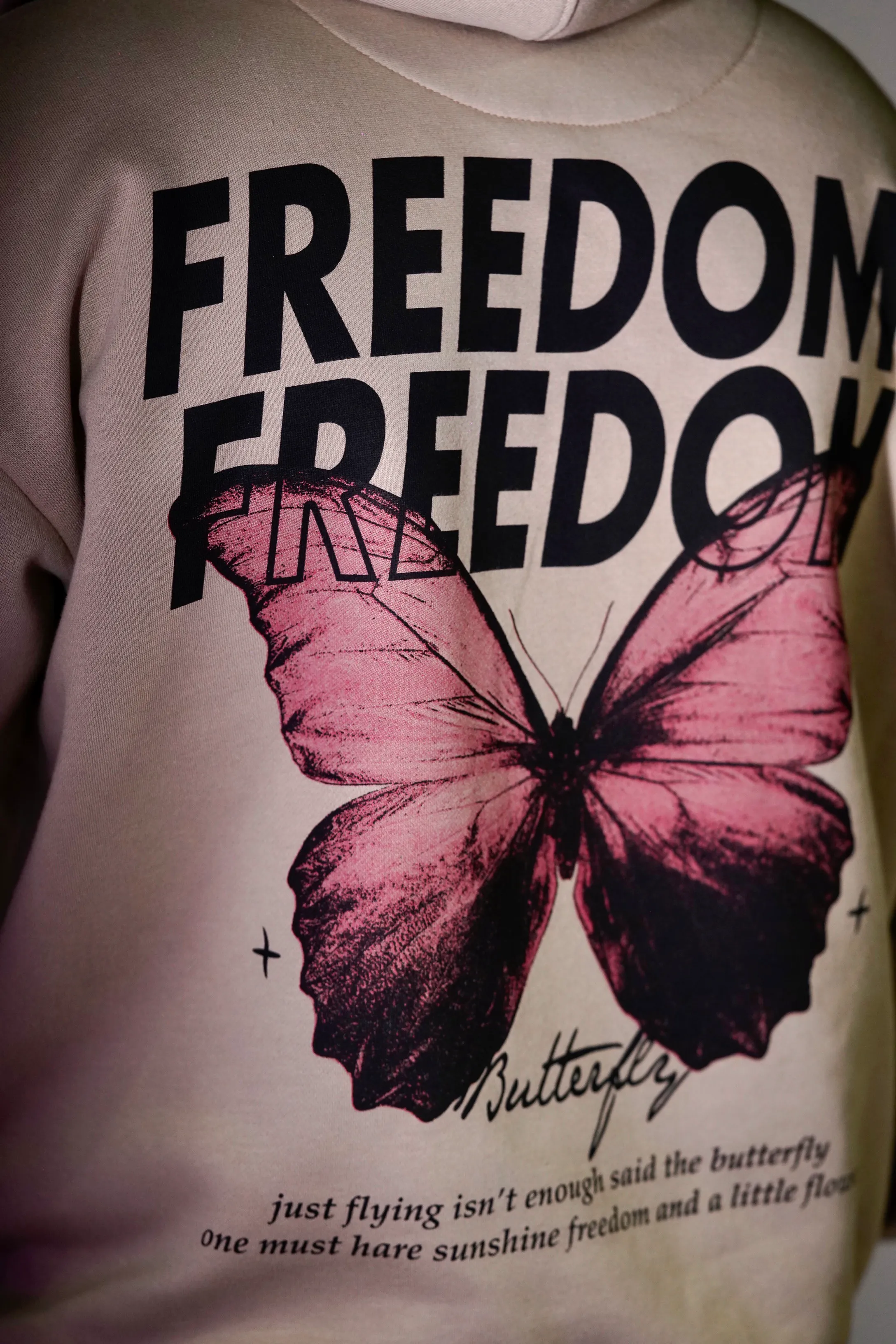 FREEDOM GIVES WINGS SO FLY LIKE BUTTERFLY