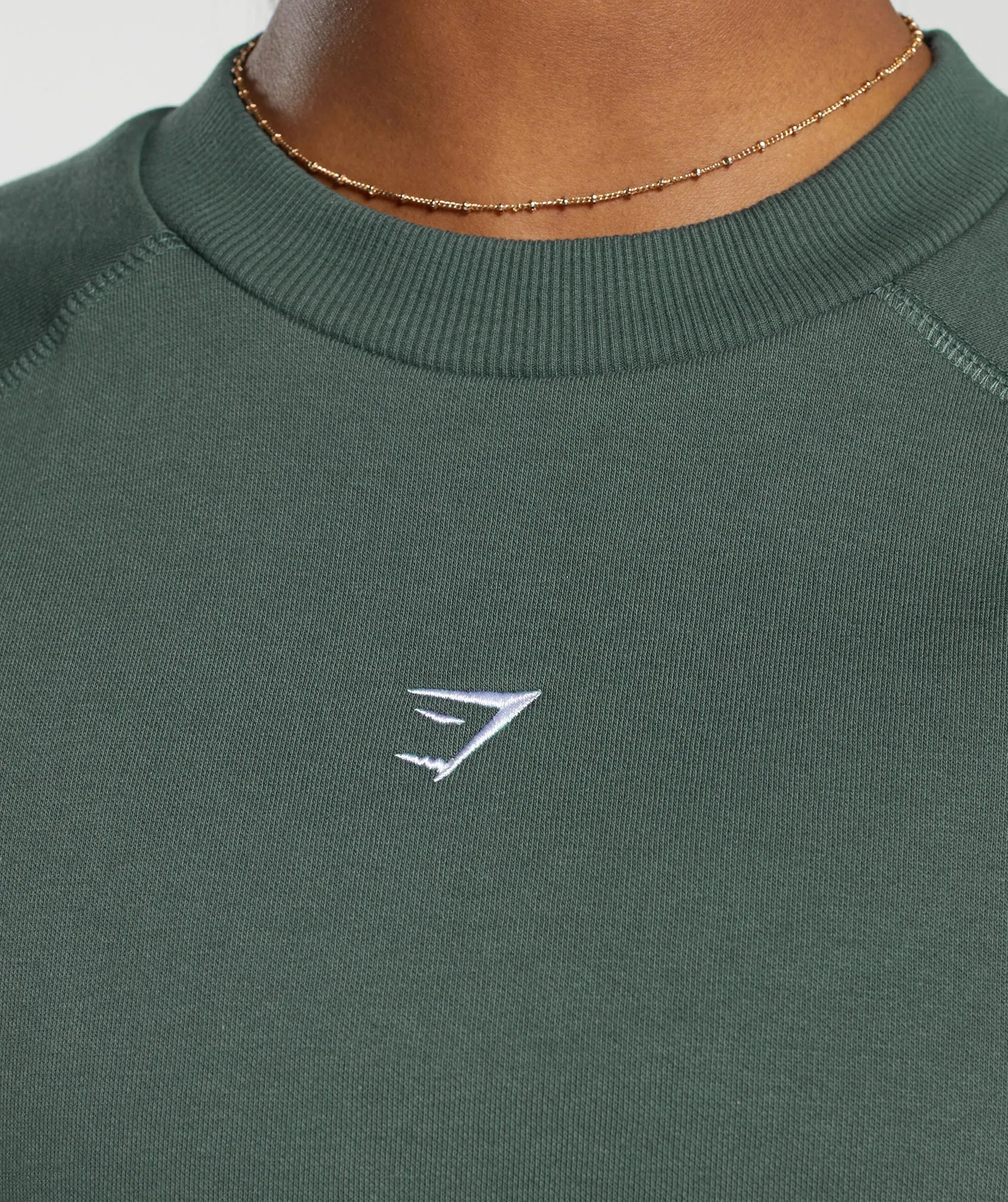 Gymshark Training Fleece Cropped Sweatshirt - Slate Teal