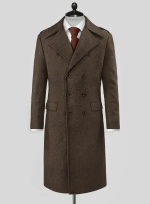 Highlander Dark Brown Tweed GQ Overcoat