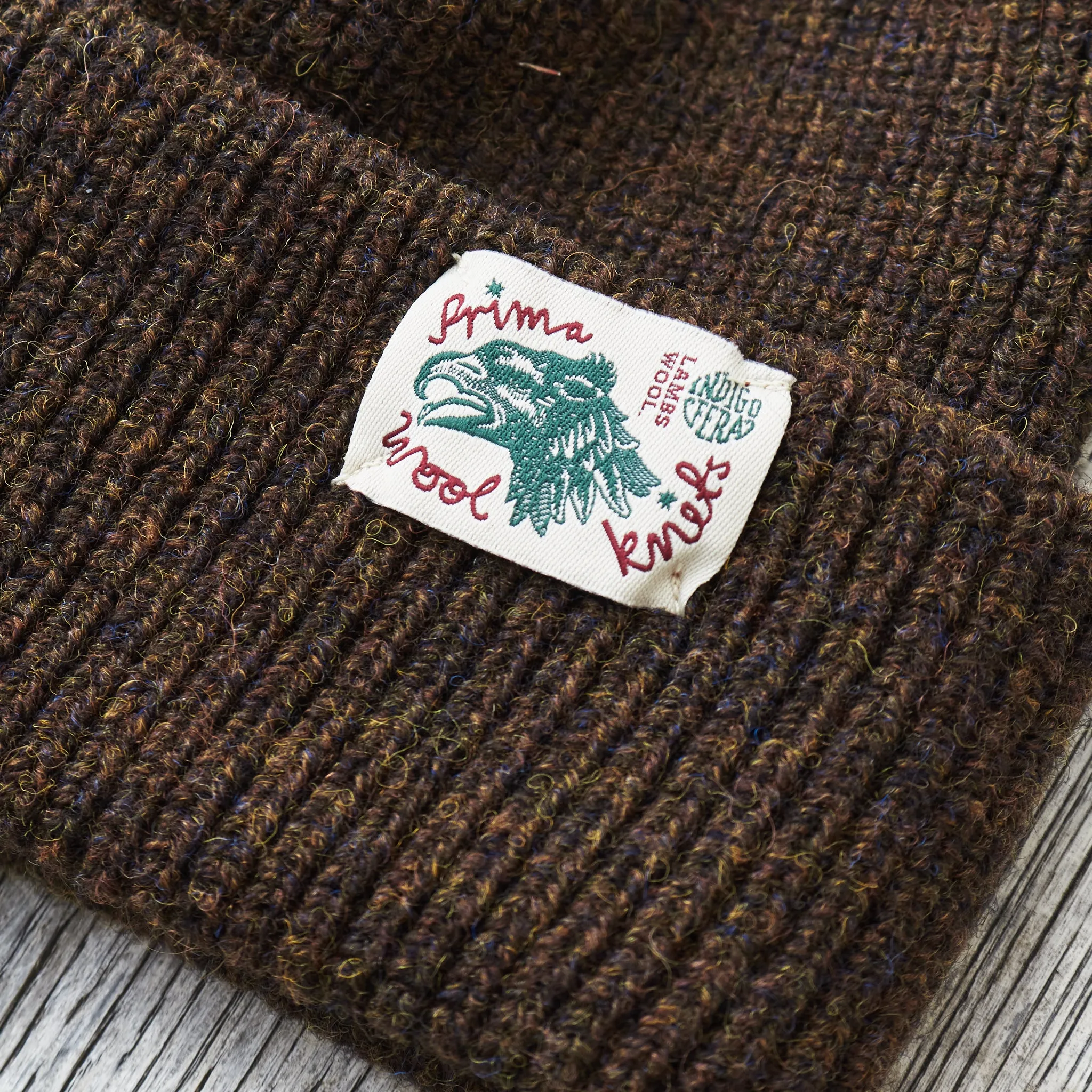Indigofera Radec Rib Knit Wool Cap Marsh