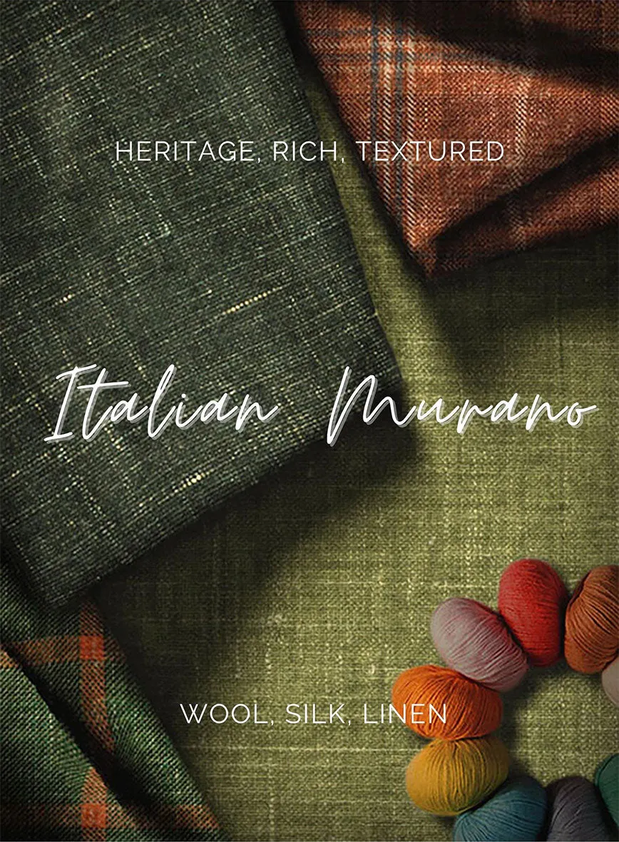 Italian Murano Livado Gray Wool Linen Silk Jacket
