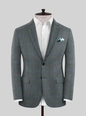 Italian Murano Livado Gray Wool Linen Silk Jacket